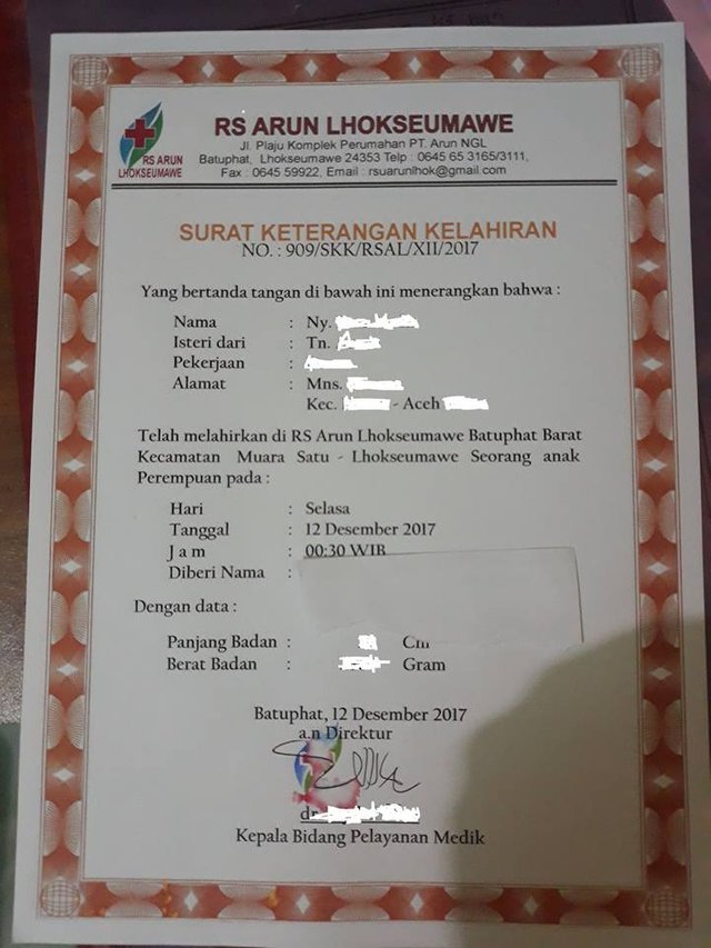 Piagam Kelahiran I Birth Charter Bilingual Steemit