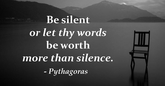 Be silent