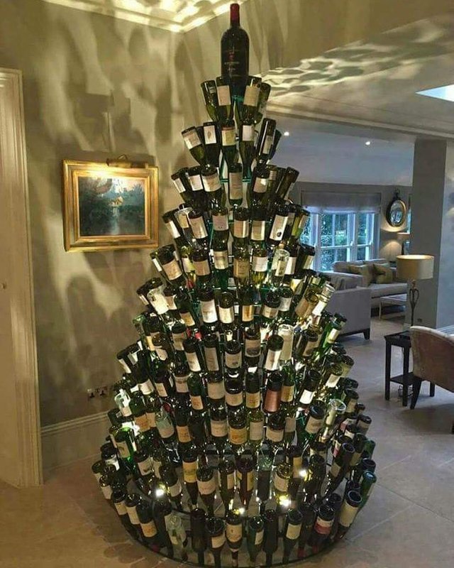 Wine Bottle Christmas Tree