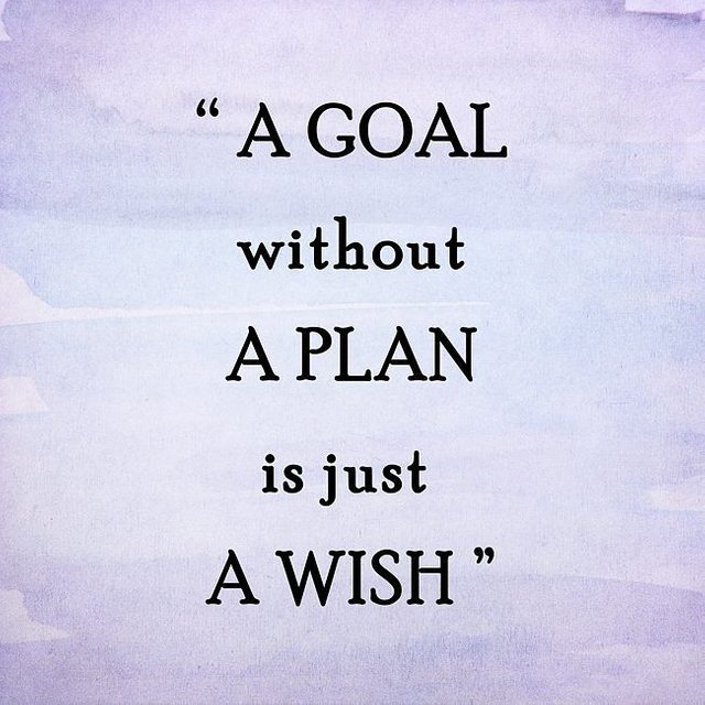 A GOAL without A PLAN is just A WISH