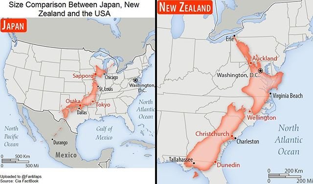 Size Comparison Between New Zealand An And The 48 Contiguous Us Size Comparison Between New Zealand An And The 48 Contiguous Us States 268 838 S