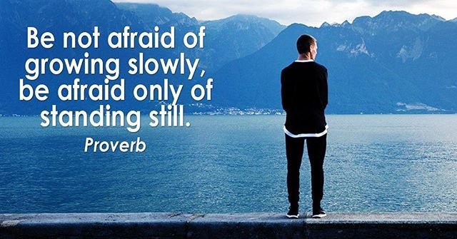 Be not afraid of growing slowly
