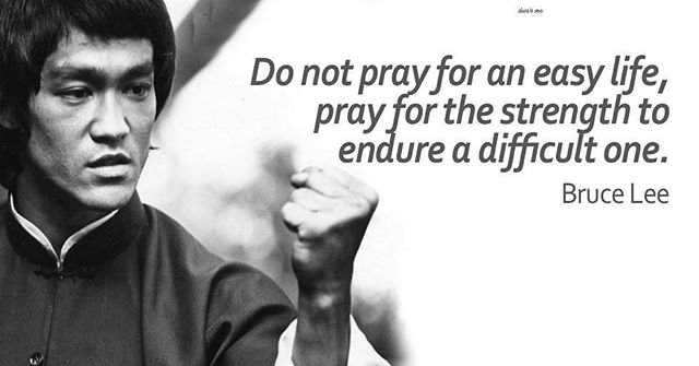 Do not pray for an easy life