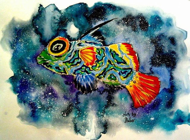 Underwater World Ink And Watercolor Art All Process Inside Steemit