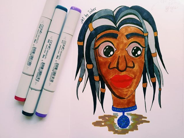 Strange Girls Art In Ink And Copic Markers Dreadlocks Girl
