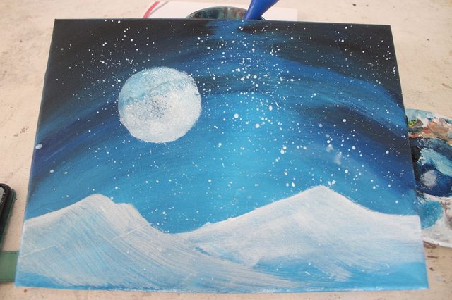 Dreamland A Simple Night Sky Painting Tutorial Steemit