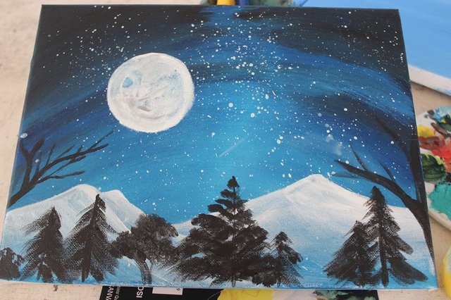 Dreamland A Simple Night Sky Painting Tutorial Steemit