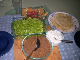 photo of dinner spread