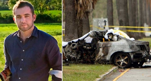 Michael Hastings and his crashed car