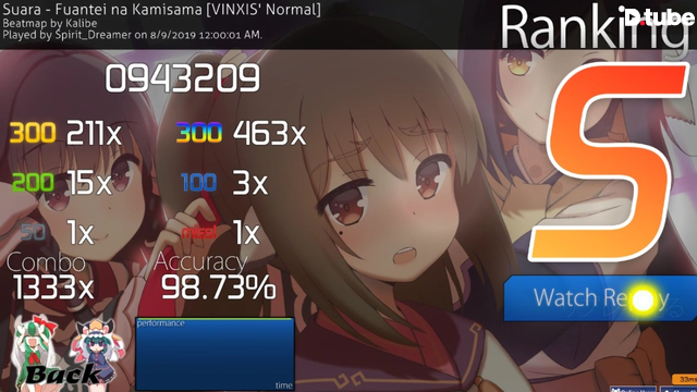 Osu Mania 4k Suara Fuantei Na Kamisama Vinxis Normal 98 73 Acc Steemit