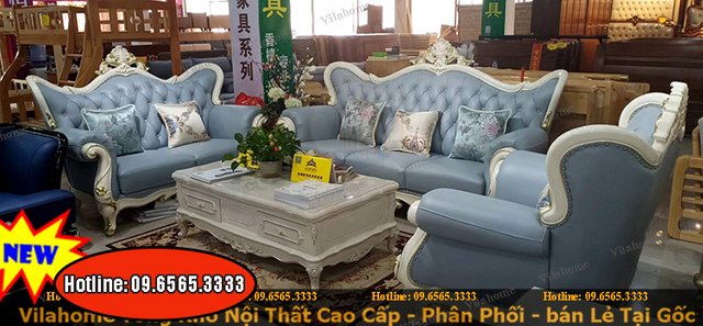 bộ ghế sa lông đẹp Vilahome theo phong cách tân cổ điển mang nét đẹp xa xưa, cổ kính