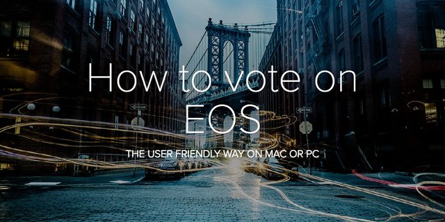 How to vote on EOS