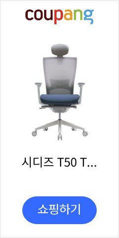 시디즈 T50 T500HLDA 화이트쉘 메쉬의자(TNB500HLDA), 인디고블루