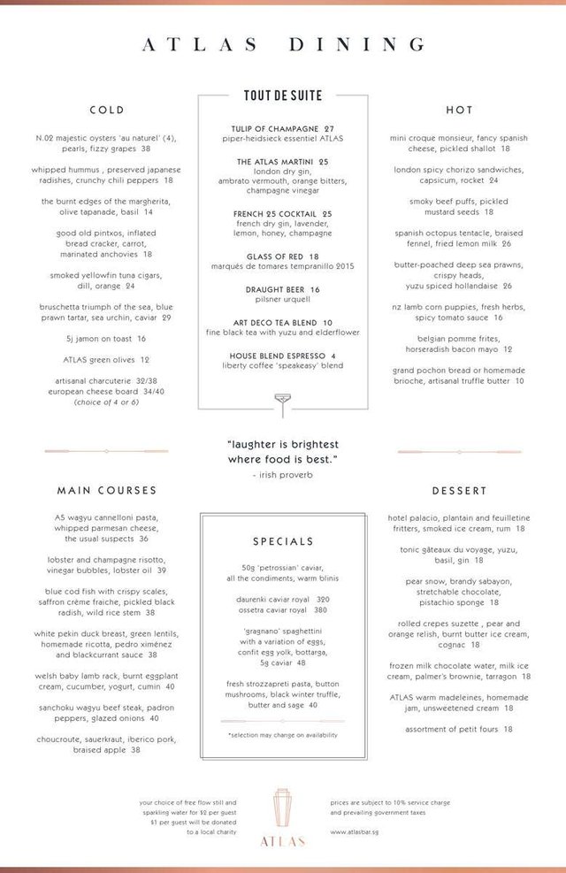 Atlas menu new arrivals
