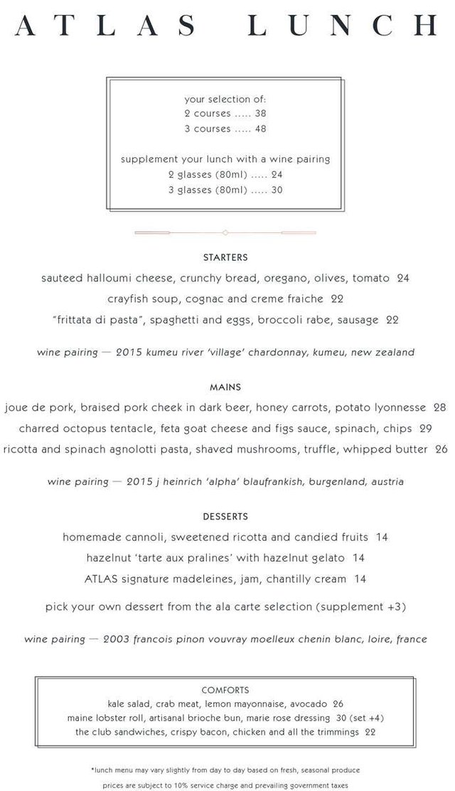 Atlas menu new arrivals