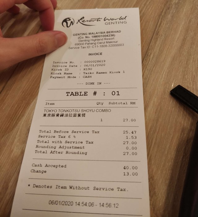 RECEIPT