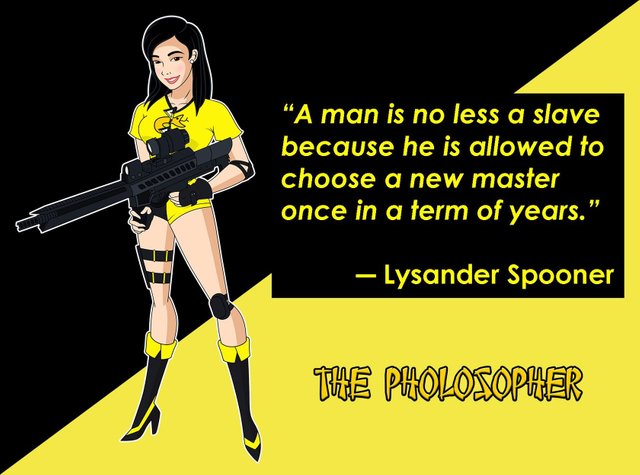 Pholosopher quoting Lysander Spooner