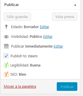 Legibilidad y el SEO de mi artículo según Yoast.