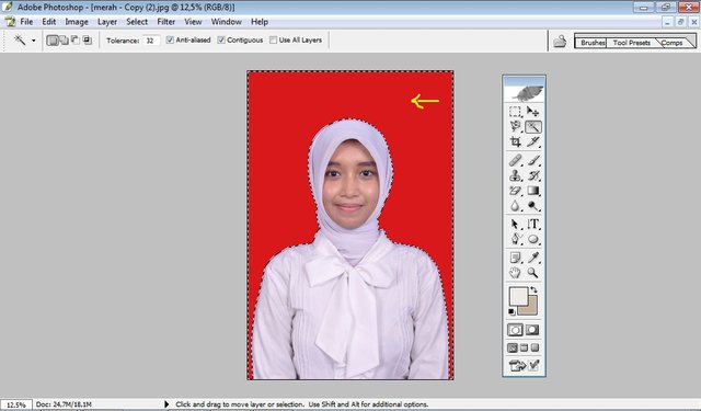 Cara mengubah warna background foto dengan photoshop