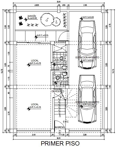 Planos de una casa #09 de 8m. x 10,75m. — Steemit