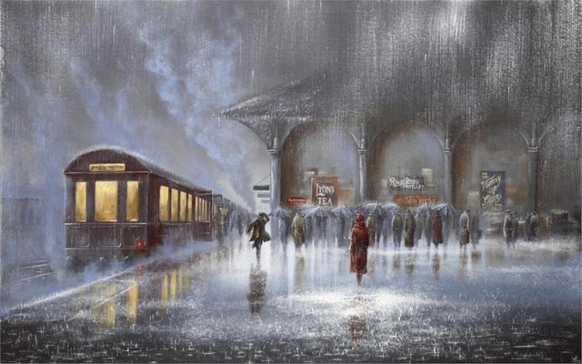 Building-font-b-Picture-b-font-Jeff-Rowland-Station-font-b-Rain-b-font-Meeting-Man.jpg