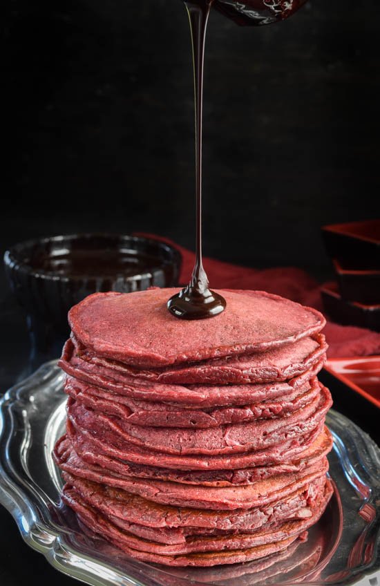 All-Natural Red Velvet Pancakes with Dark Chocolate Mocha Syrup (3).jpg