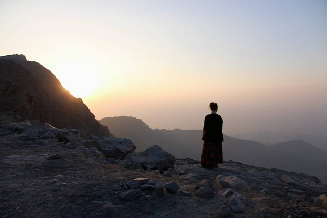 Lottie Gross on Jebel Jais, Ras Al Khaimah