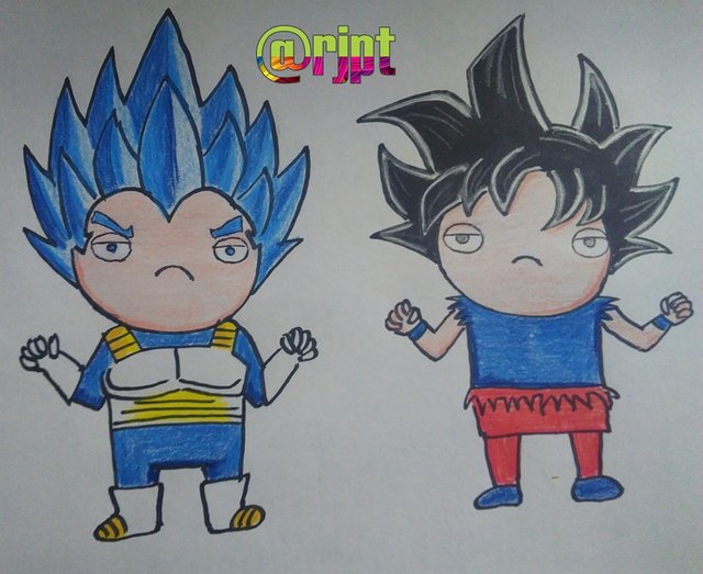 Dibujando a Goku y Vegeta en sus nuevas transformaciones — Steemit