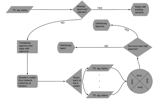 Slush Consensus Algorithm From The Node's Perspective