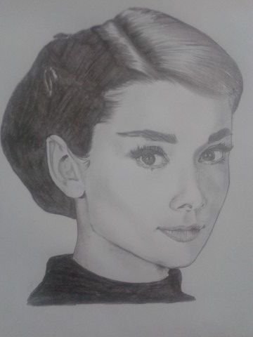 Tribute: my drawing of Audrey Hepburn — Steemit