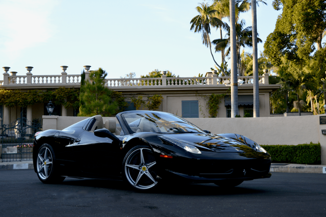 luxury convertible car ferrari 458