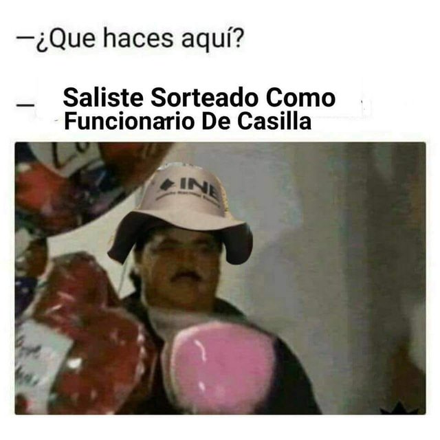 Choche Meme funcionario de casilla