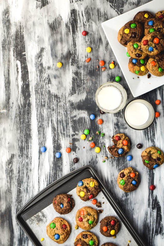 Peanut Butter M&M Jekyll & Hyde Monster Cookies for Halloween (9).jpg