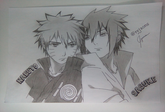 Anime Character Drawing Challenge Naruto And Sasuke Using Ballpen And Pencil Only Steemit