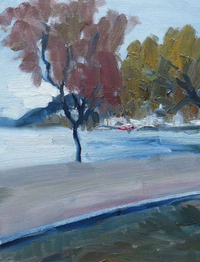 Overcast Day In Queenstown, Oil, 16x12 Inches, 2017.jpg