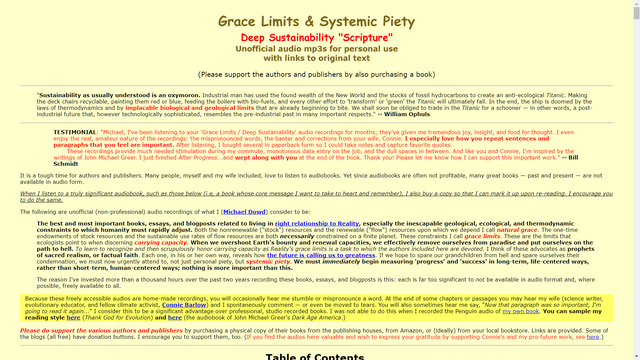 Grace Limits Audio page