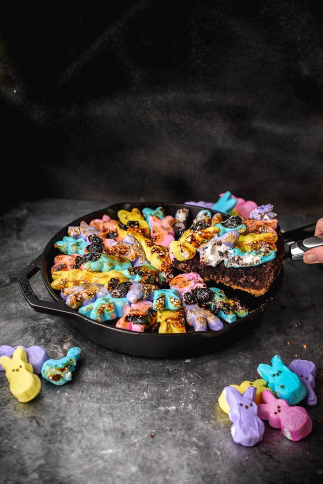 Toasted Peeps S'mores Skillet Brownie (12).jpg