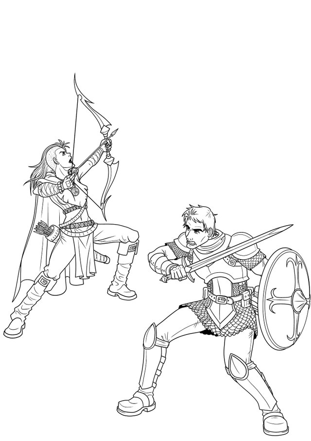 Dungeons and Dragons Lineart