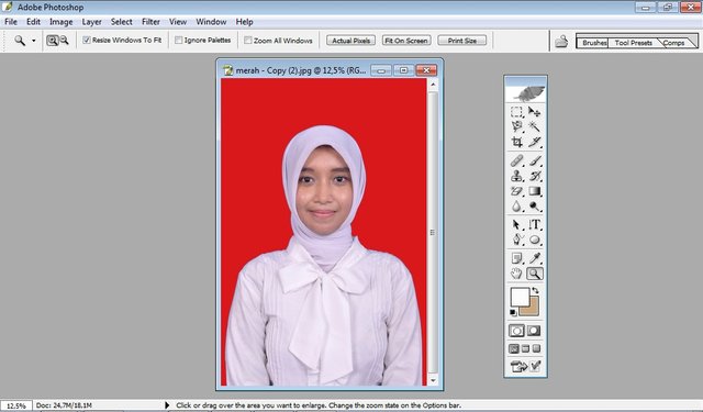 Tutorial Mengganti Warna Background Pasfoto Dengan Adobe Photoshop Cs Steemit