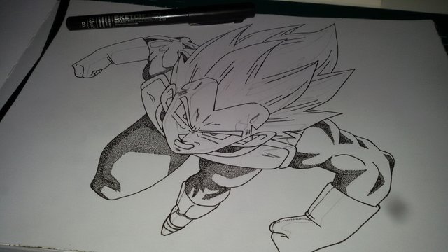 Drawing Goku VS Vegeta - Super Saiyan Blue ( Dragon Ball Super ) 