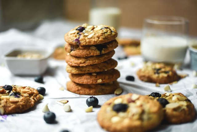 Blueberry White Chocolate Almond Oatmeal Cookies (5).jpg