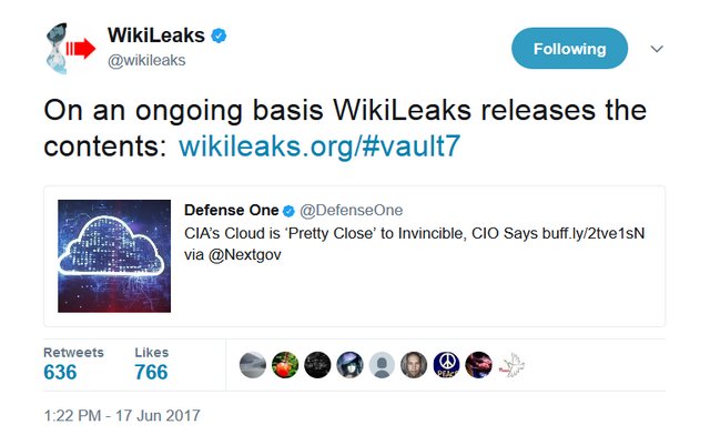 WikiLeaks on Twitter   On an ongoing basis WikiLeaks releases the contents  https   t.co uWtrd1TGKh https   t.co RYNJMrRVZQ .png