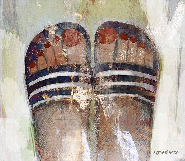 agnes laczo painting art pring shoes slippers summer rajz illusztracio papucs.jpg