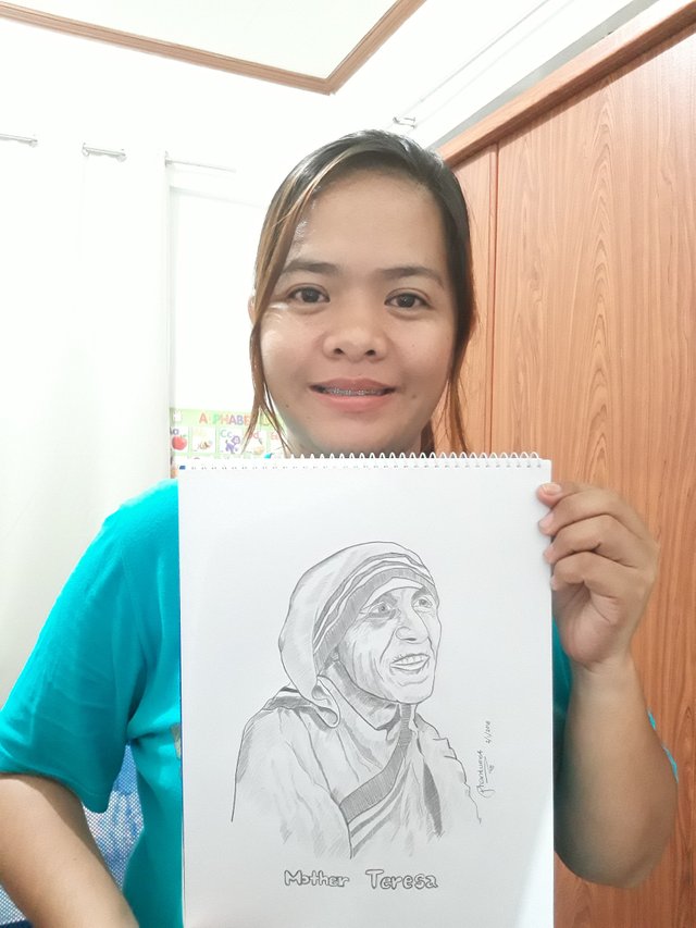 Pencil Sketch of Mother Teresa - Desi Painters-saigonsouth.com.vn