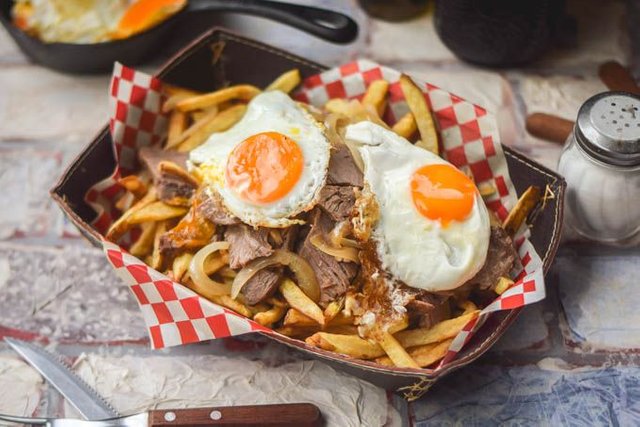 Traditional Chilean Chorrillana (Beef & Egg Loaded French Fries!),.jpg
