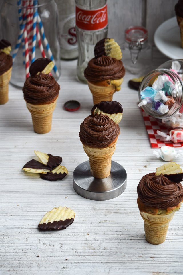 Chocolate Covered Potato Chip Ice Cream Cone Cupcakes (10).jpg