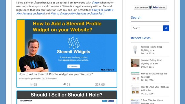 Steemit widgets