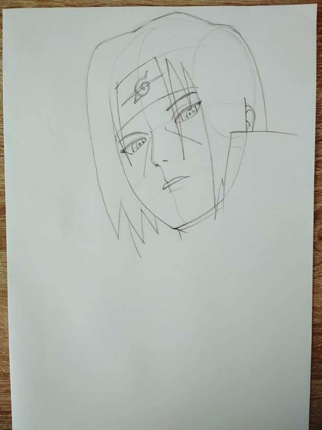 How to Draw Itachi Uchiha from Naruto (Naruto) Step by Step