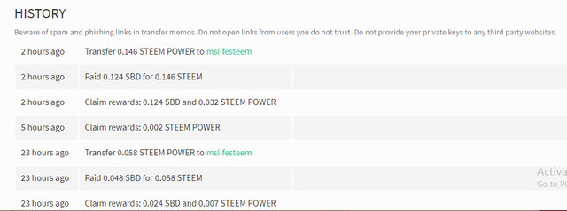 steemit wallet history