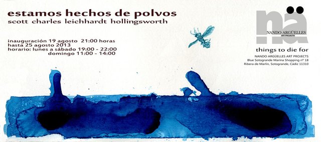 invitation to exhibition, "estamos hechos de polvos"